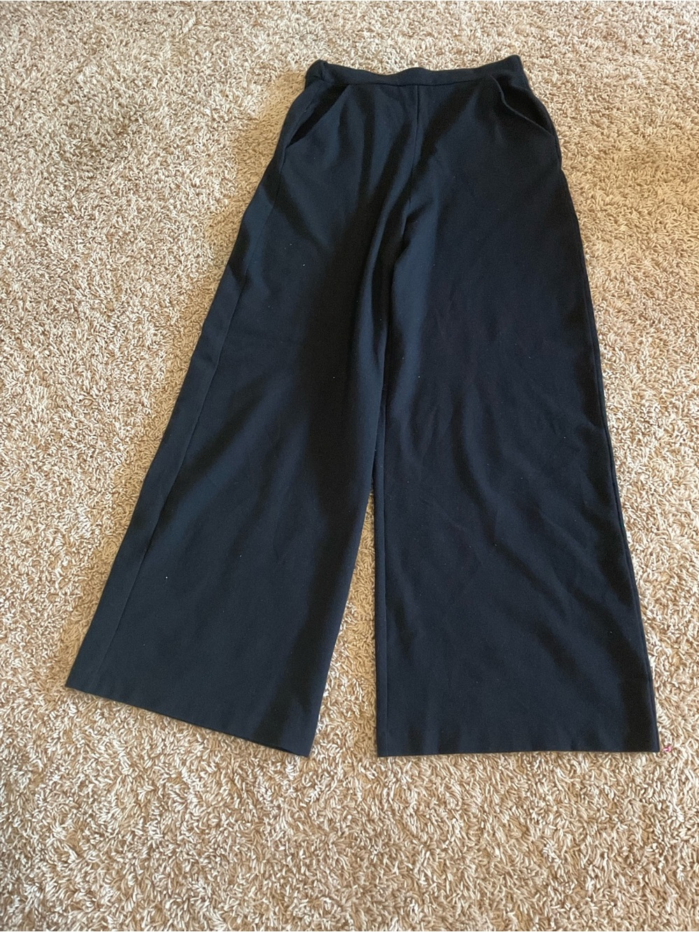 Banana Republic Black Wide-Leg knit Pants